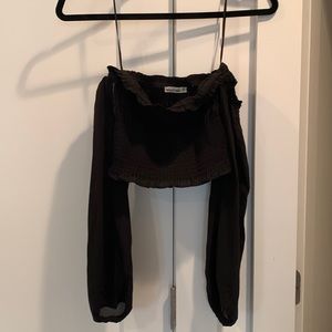 Abercrombie Long sleeve off the shoulder top